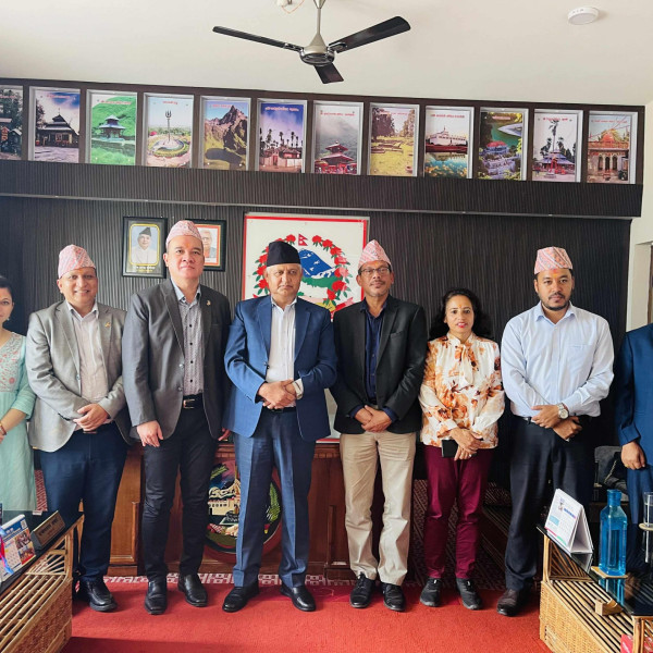 मुख्यमन्त्री आचार्य र युएनडीपी टोलीबीच भेटवार्ताः जैविक मल र रोजगारी अभिवृद्धिमा सहकार्यको खोजी